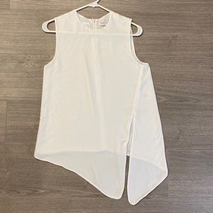 Babaton White Sleeveless Blouse